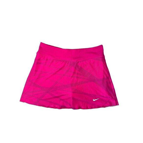 Nike Dri-Fit Hot Pink tennis athletic skort mini skirt S pull on mesh golf gym - Picture 1 of 9